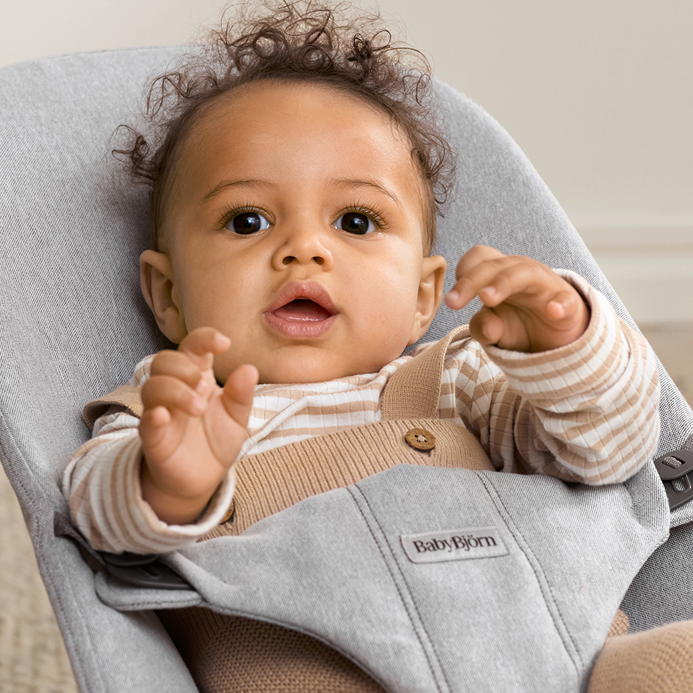 Babybjørn Babysitter Bliss vævet Melange Grå