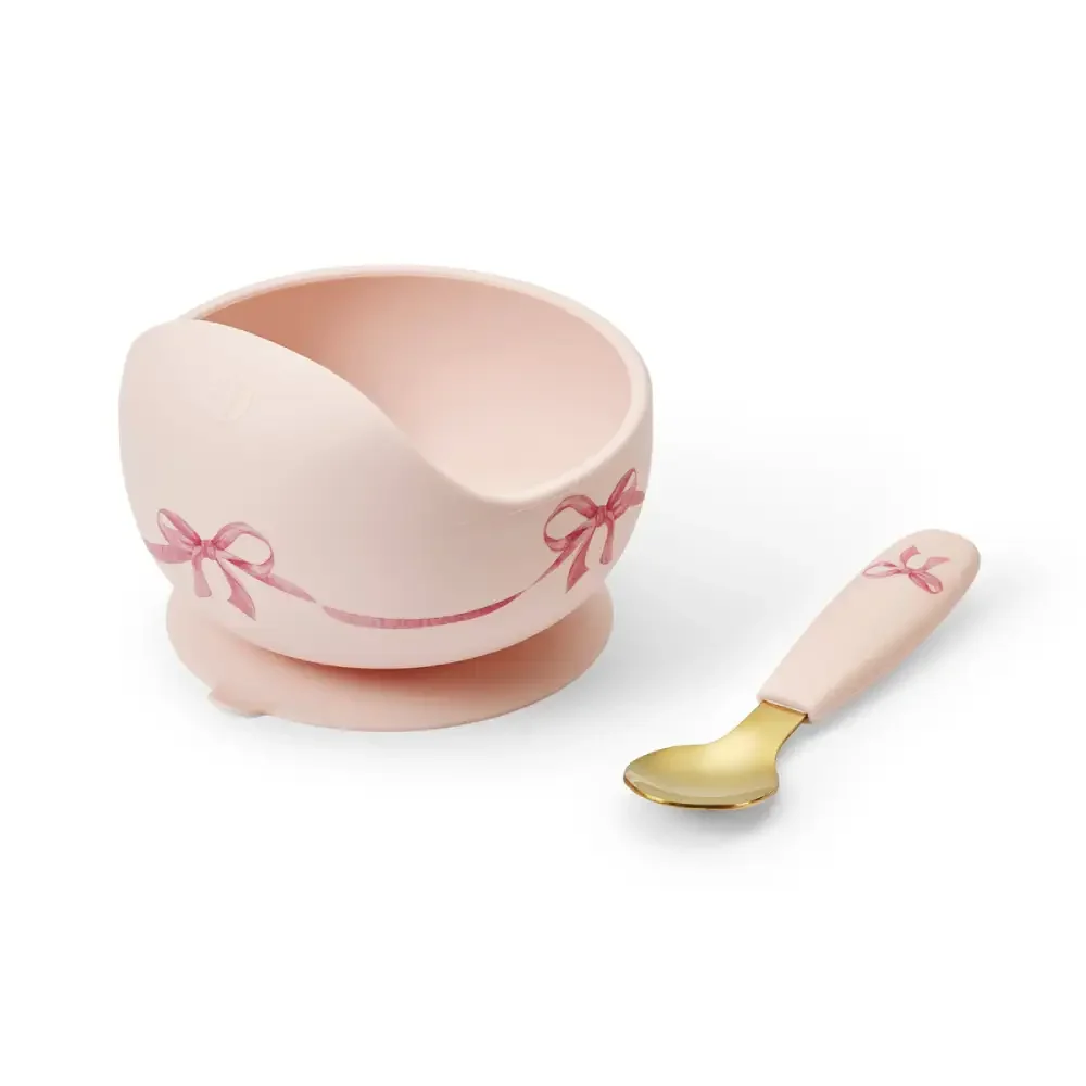 Elodie silikoneskålsæt Rosy Bow