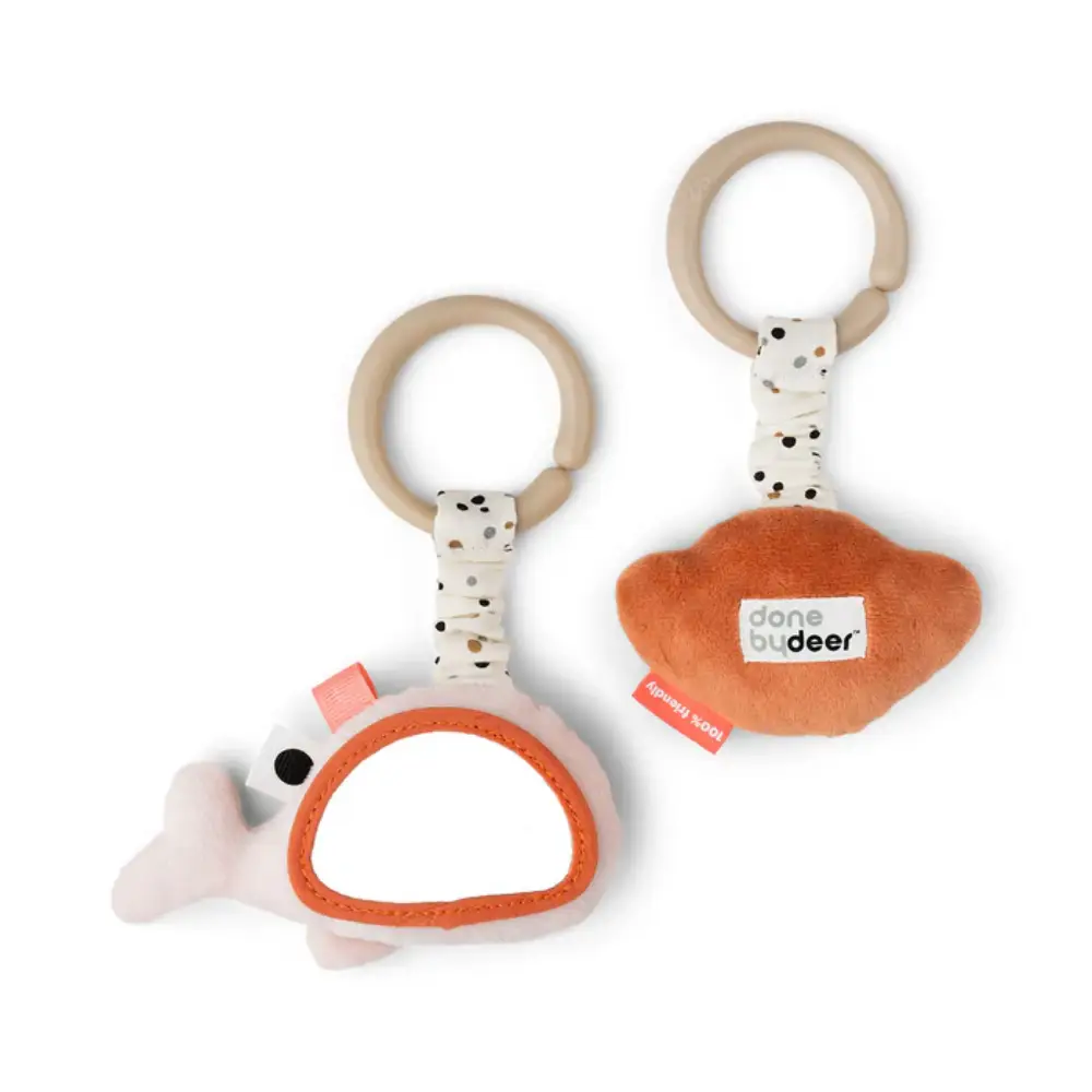 Done by Deer Hængende legetøj 2-pak Wally Powder