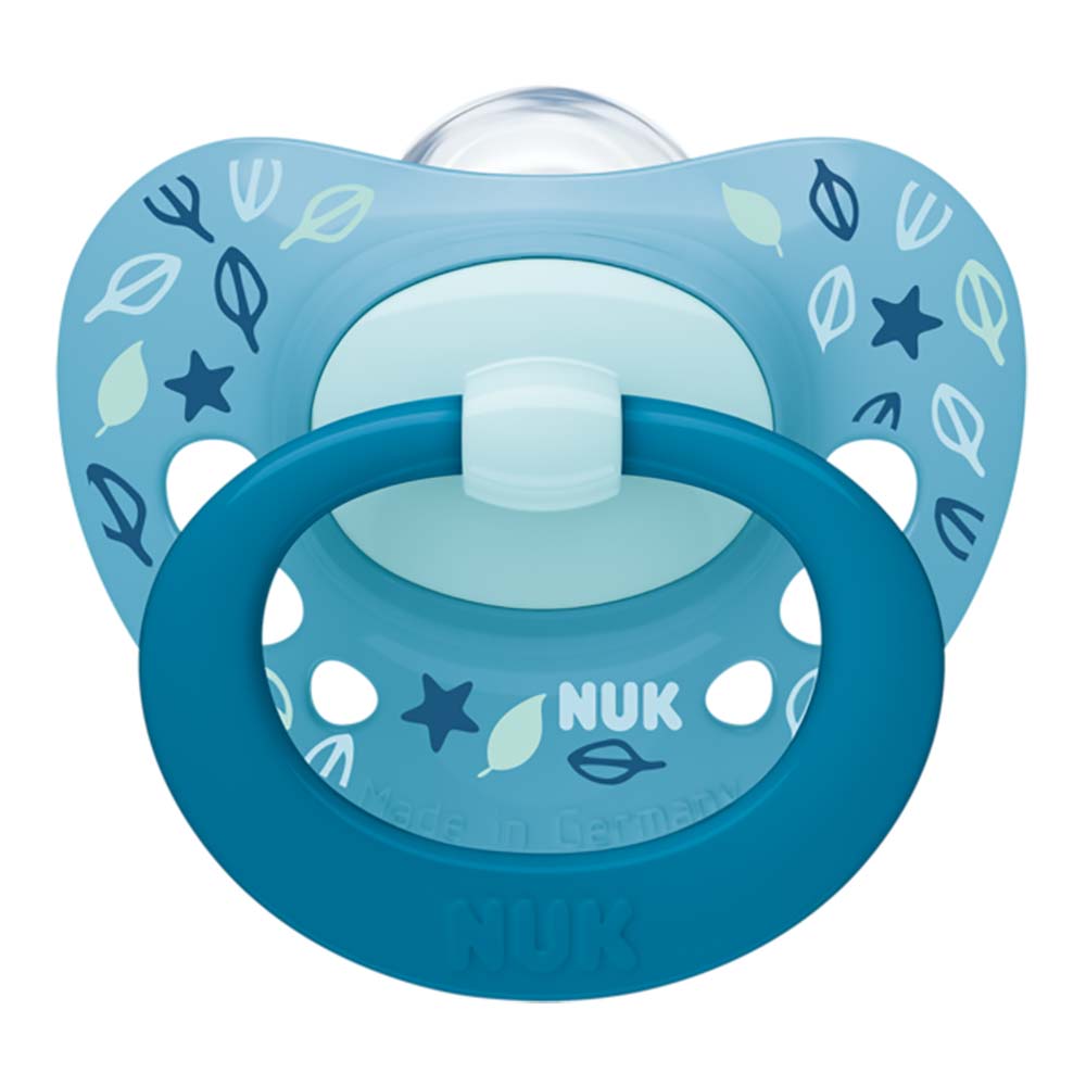 NUK sutteflaske 6-18m Signature Blue/Mørkeblå