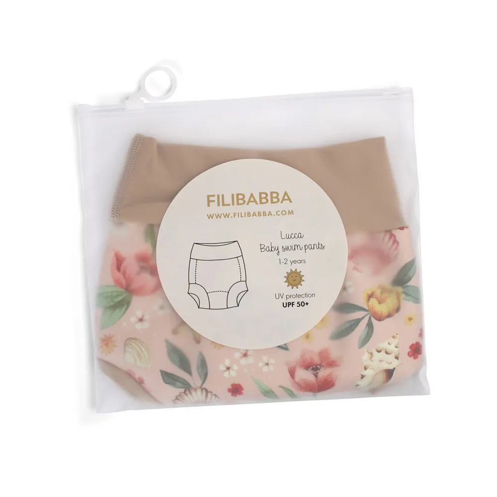 Filibabba Lucca Blebadebukser 1-2 år Ocean Blossom