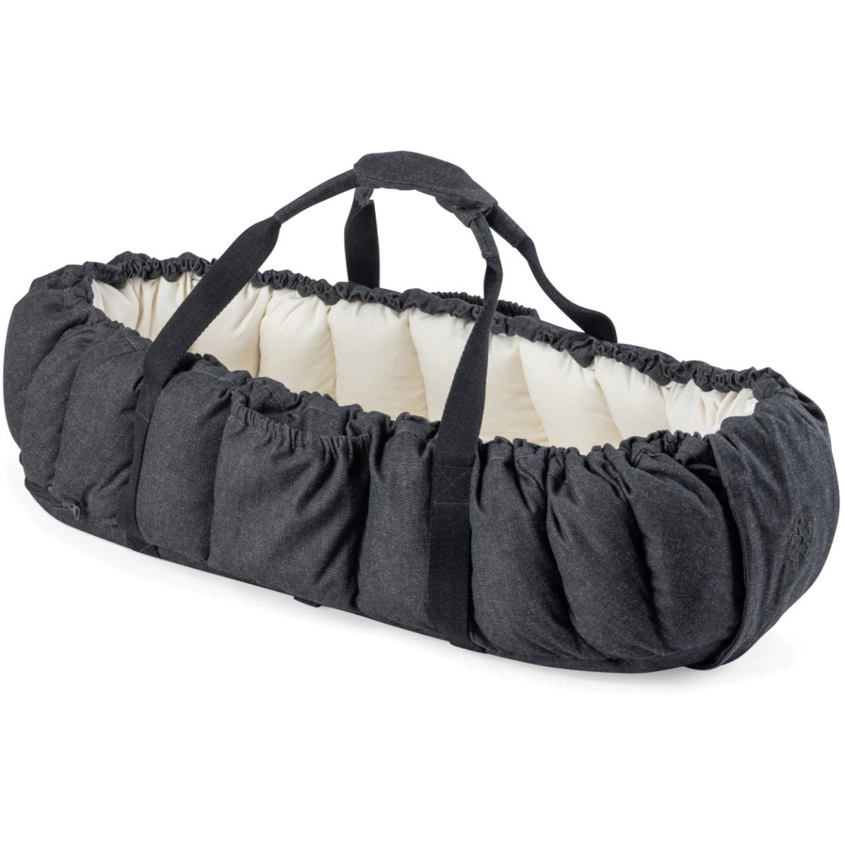 Sebra Babynest 3-i-1 med kaleche dark grey melange