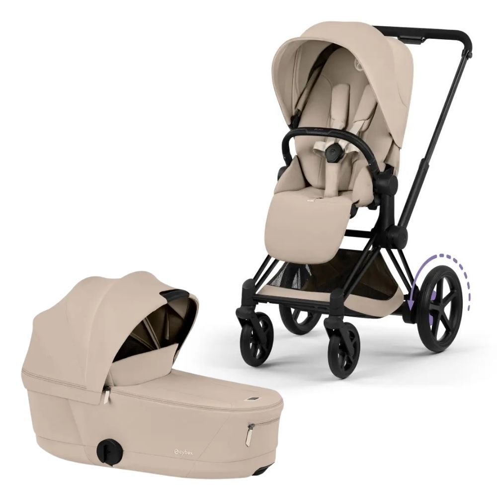 Cybex ePriam barnevogn Matt Black/Cozy Beige