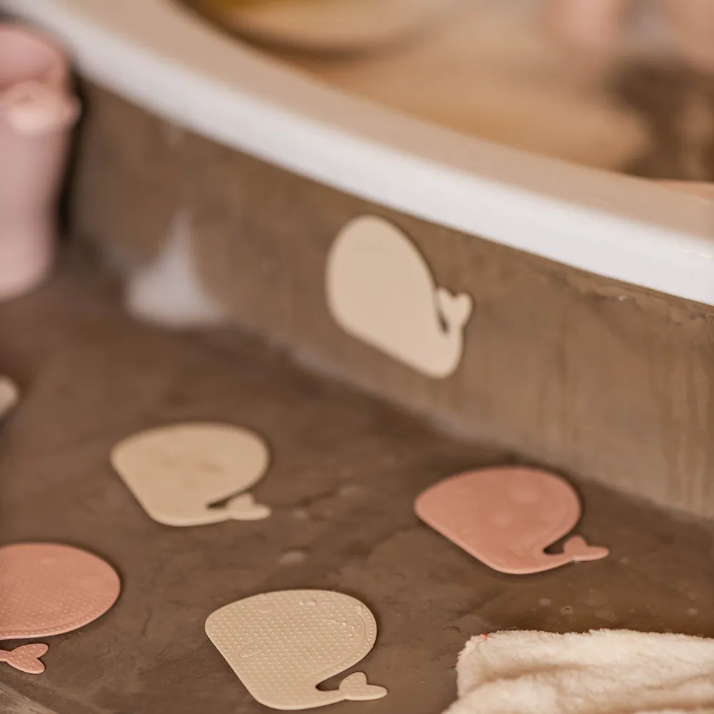 Filibabba Skridsikre mini bademåtter 6 stk. - Hvaler - Rose Mix