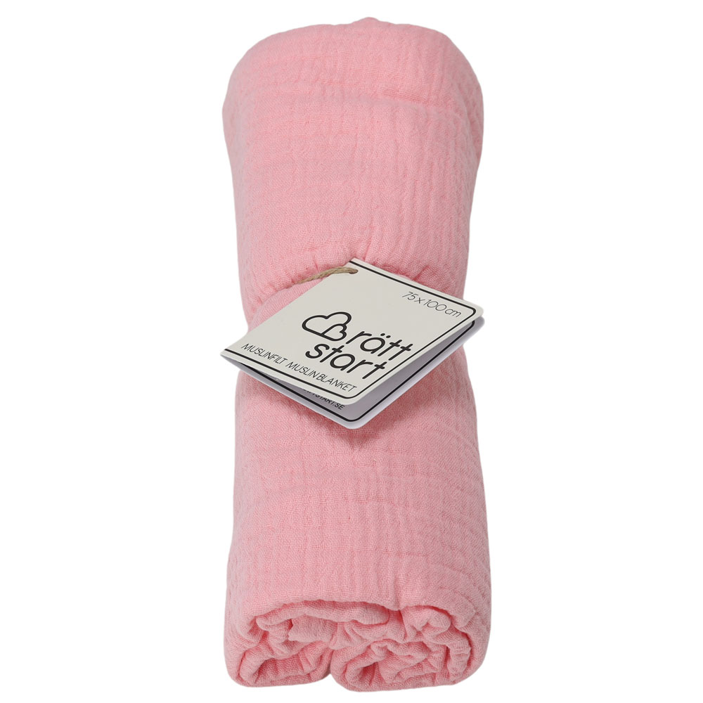 Rätt Start Muslin-tæppe rosa