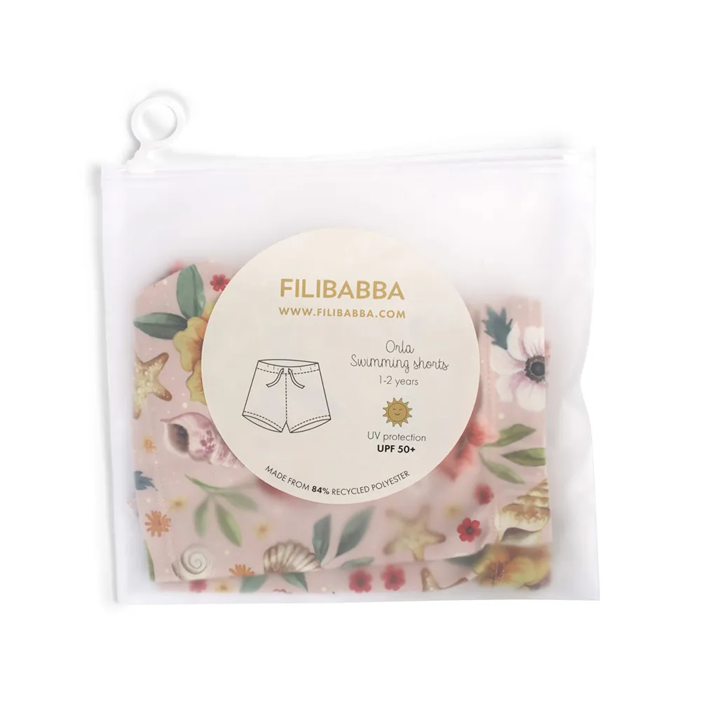 Filibabba Orla Badeshorts 1-2 år – Ocean Blossom
