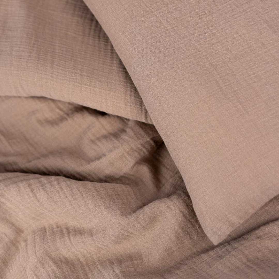 Ng Baby dynebetræk Voksen/Junior Muslin Brun