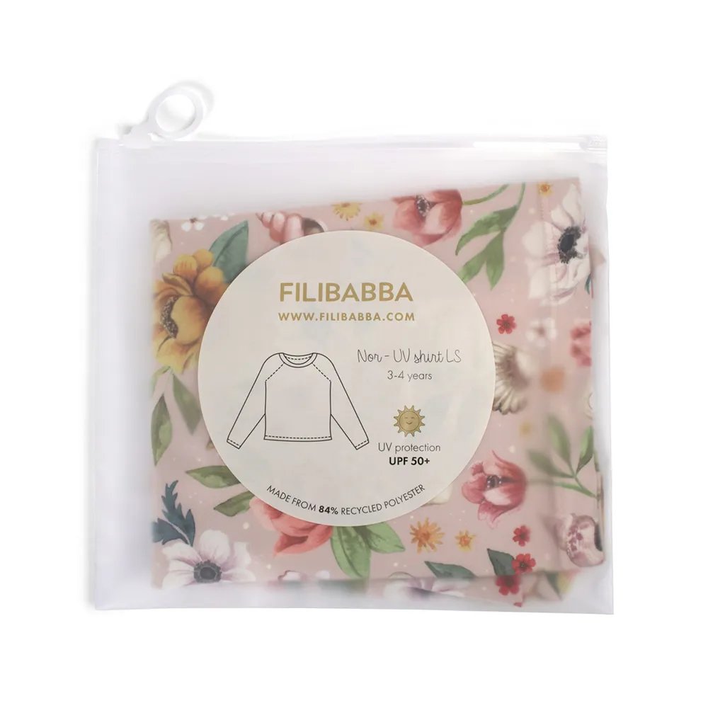 Filibabba Nor - UV-bluse LS 3-4 år - Ocean Blossom