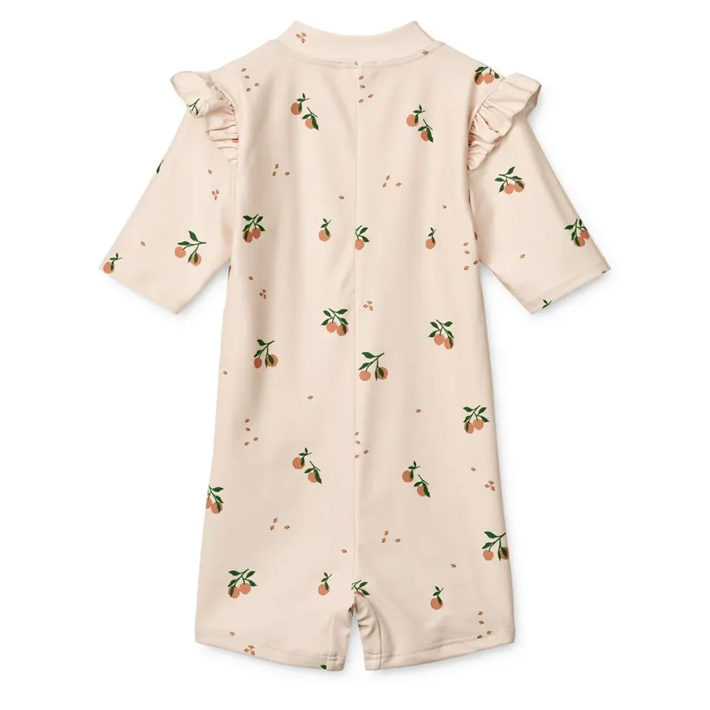 Liewood Amel UV-dragt størrelse 56 Peach/Sea shell