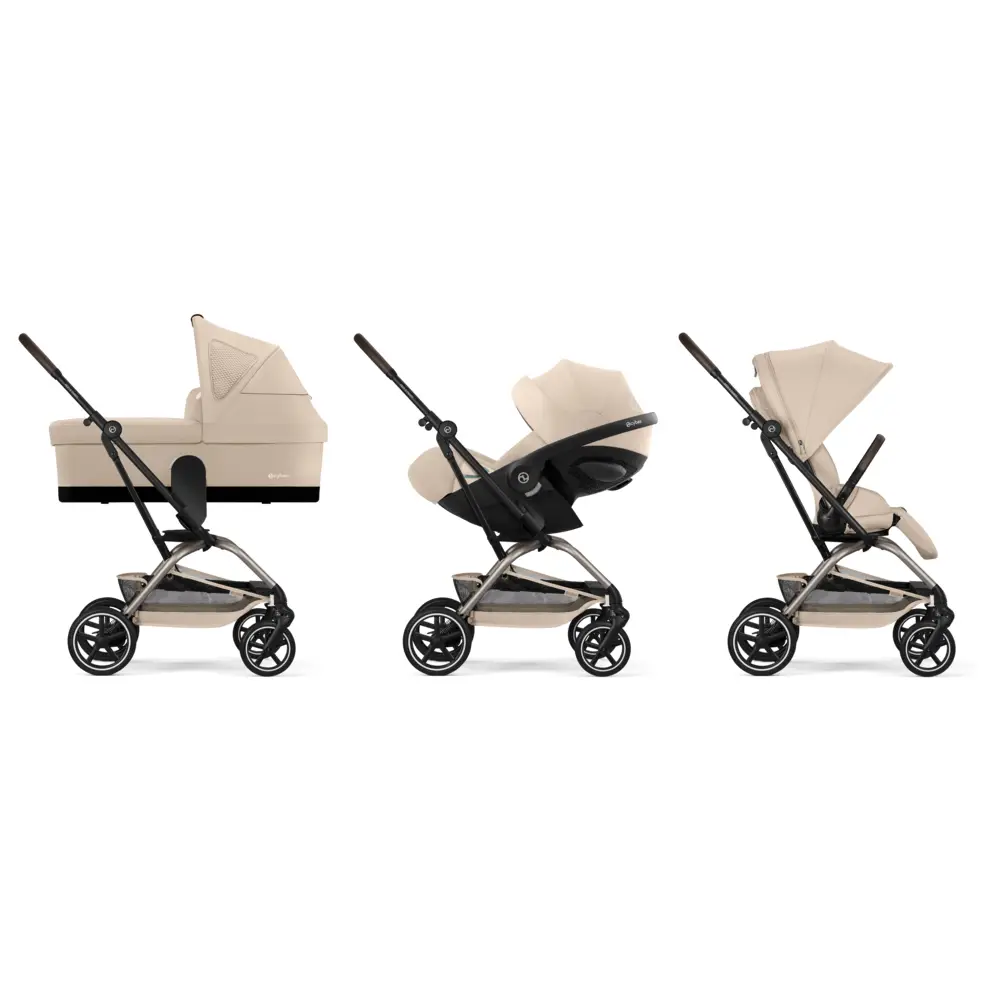 Cybex EEZY S TWIST klapvogn + 2 TPE Almond Beige
