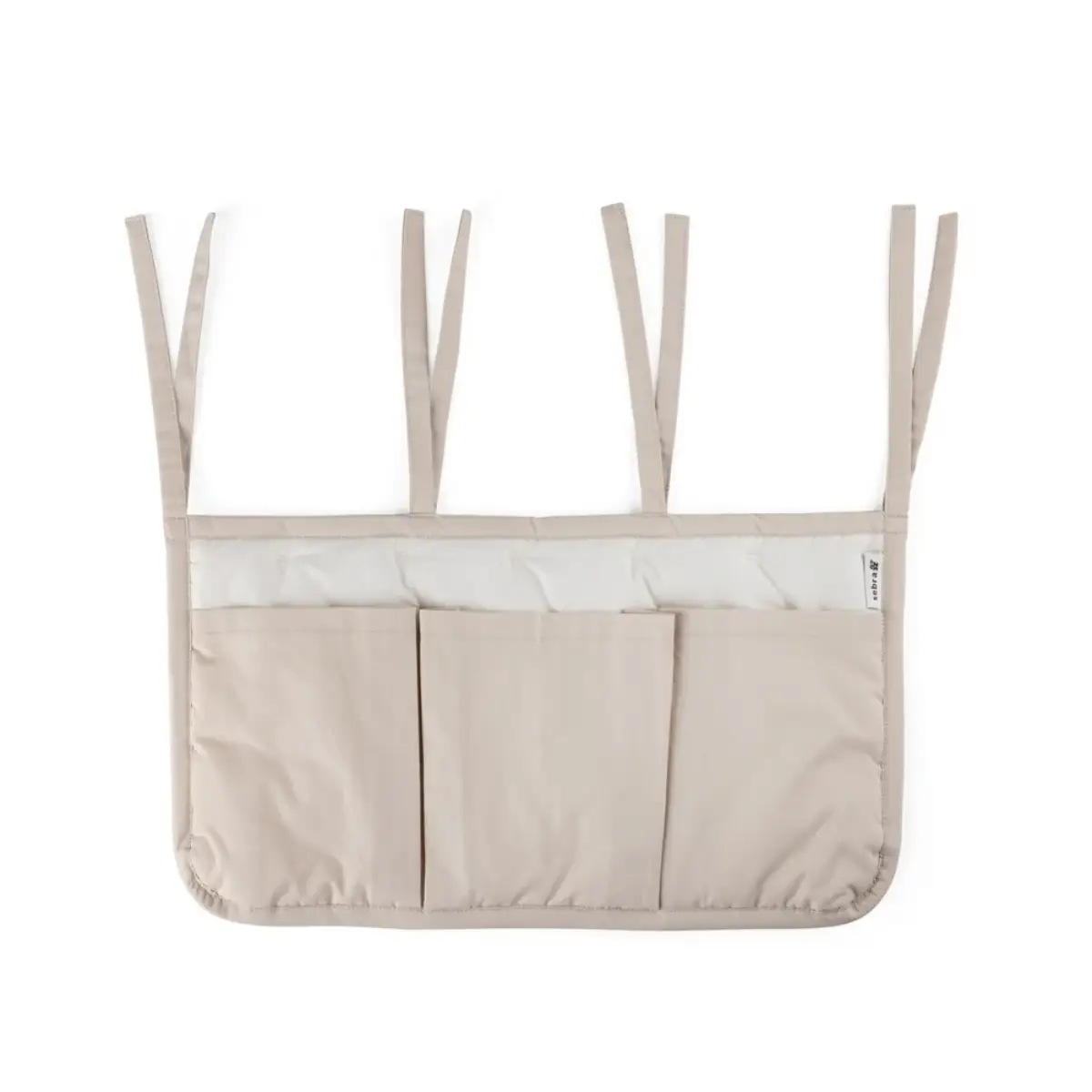 Sebra puslebordsorganizer med 3 rum – Morning Beige