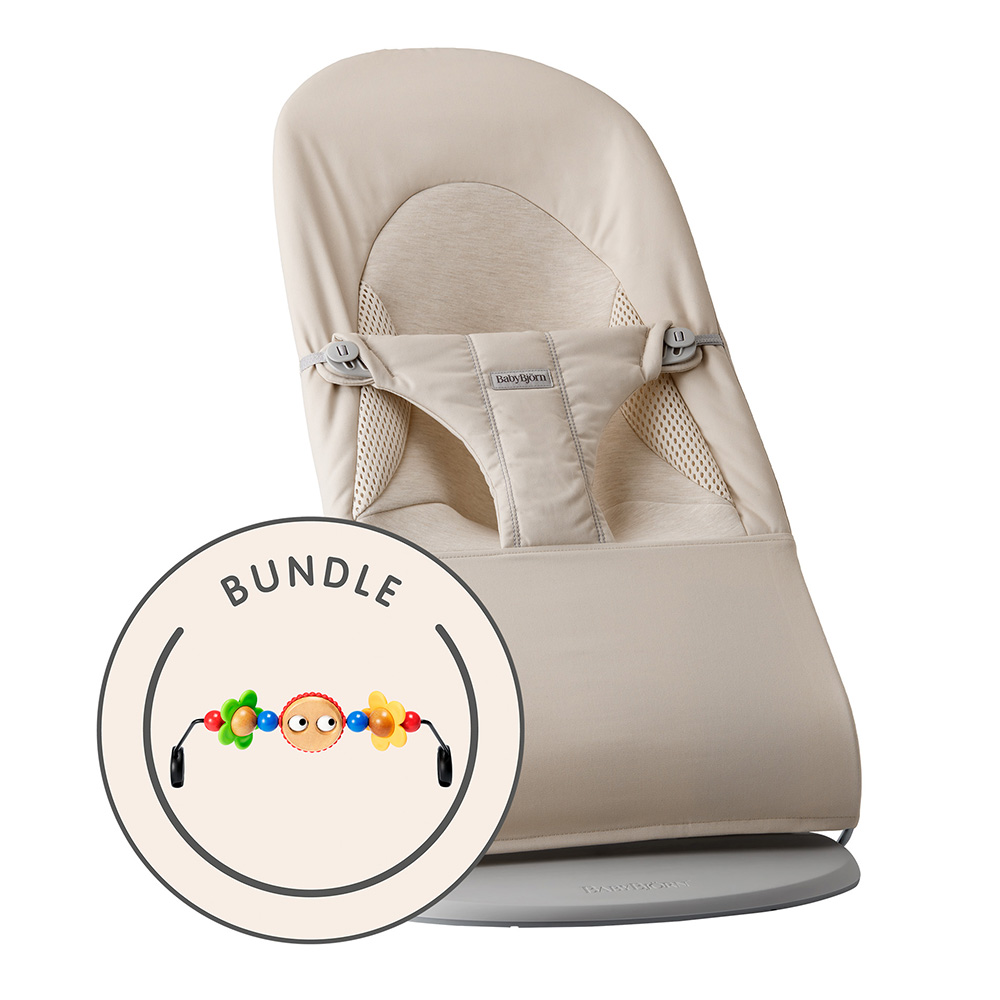 Babybjörn babysitter Vævet/Jersey Tri Stof, Lys Beige med kravlegård