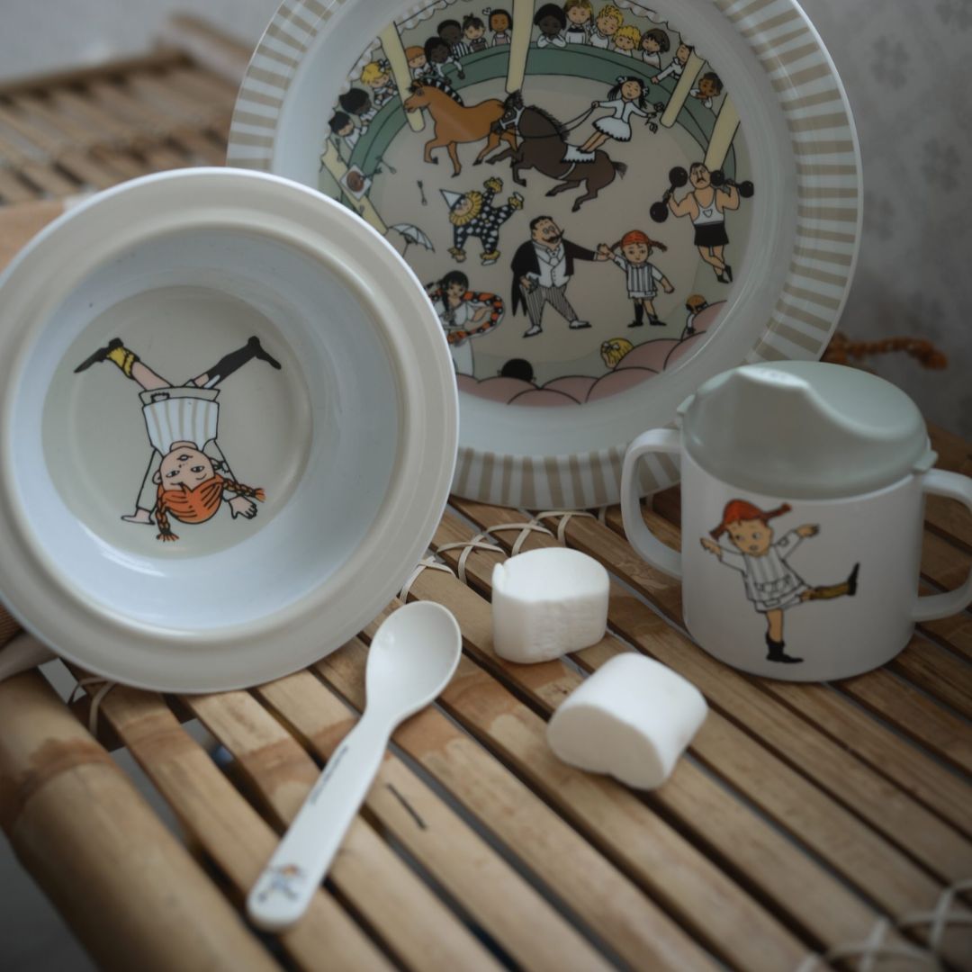 Rätt Start Pippi Circus Spoons 2-pak hvid/pink