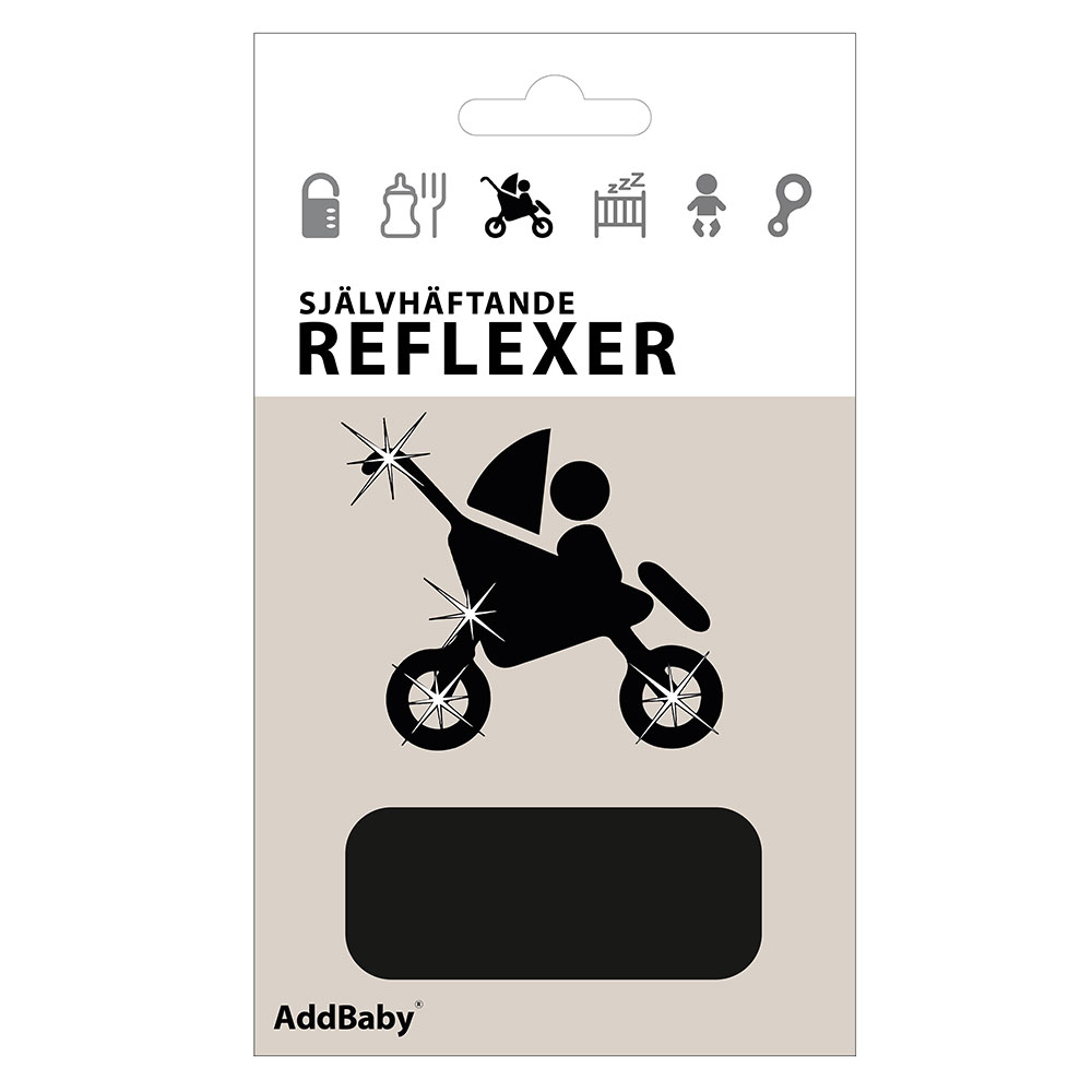 Addbaby Reflexklistermærker Sort