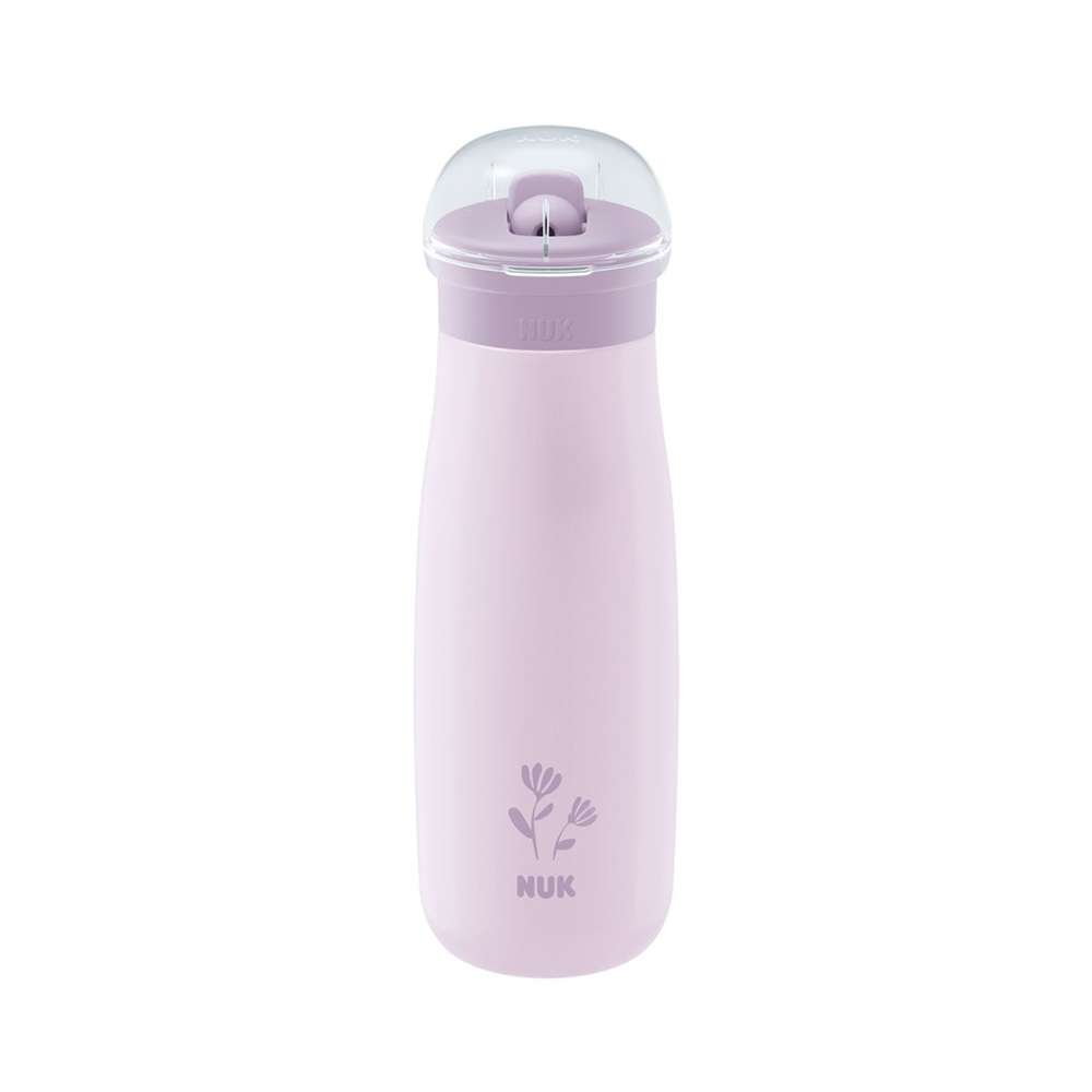 NUK Mini-Me Drikkeflaske stål - Blomst 500 ml