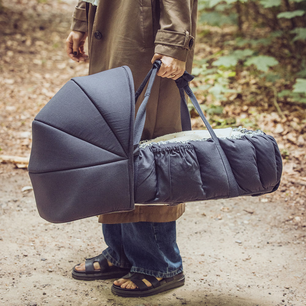 Sebra solsejl til 3-i-1 Babynest blue olive