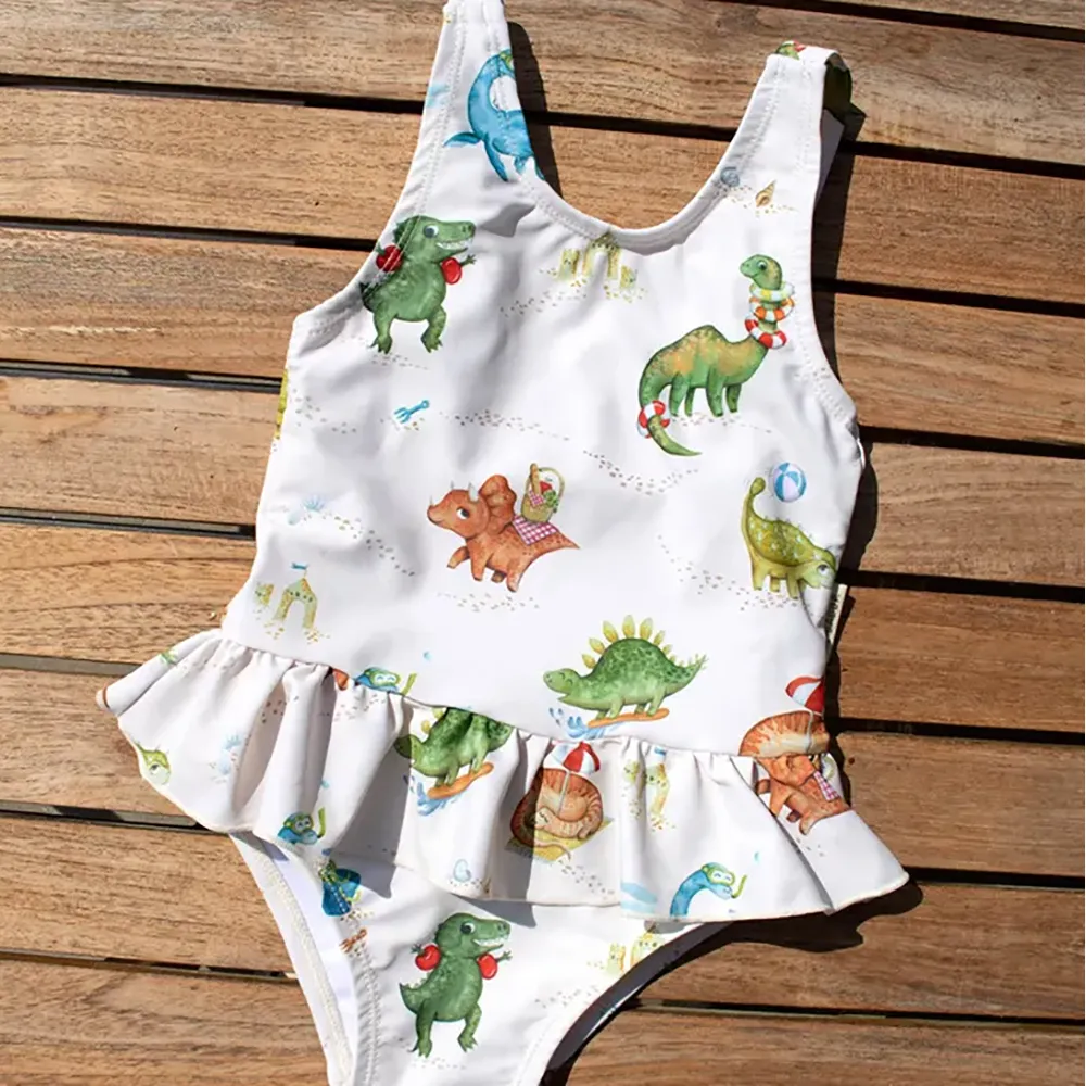 Filibabba Eva Badedragt 3-4 år – Dino Beach