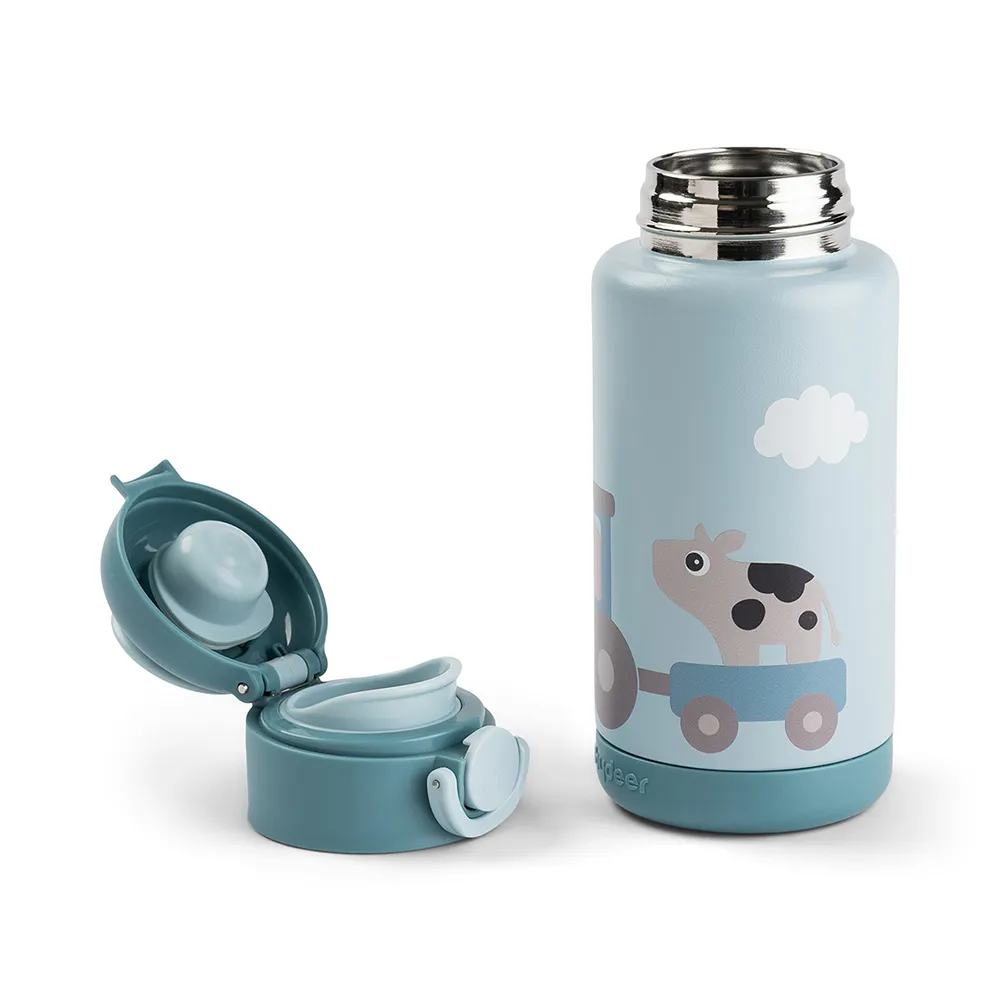 Done by Deer vandflaske Tiny Farm Blue 340 ml