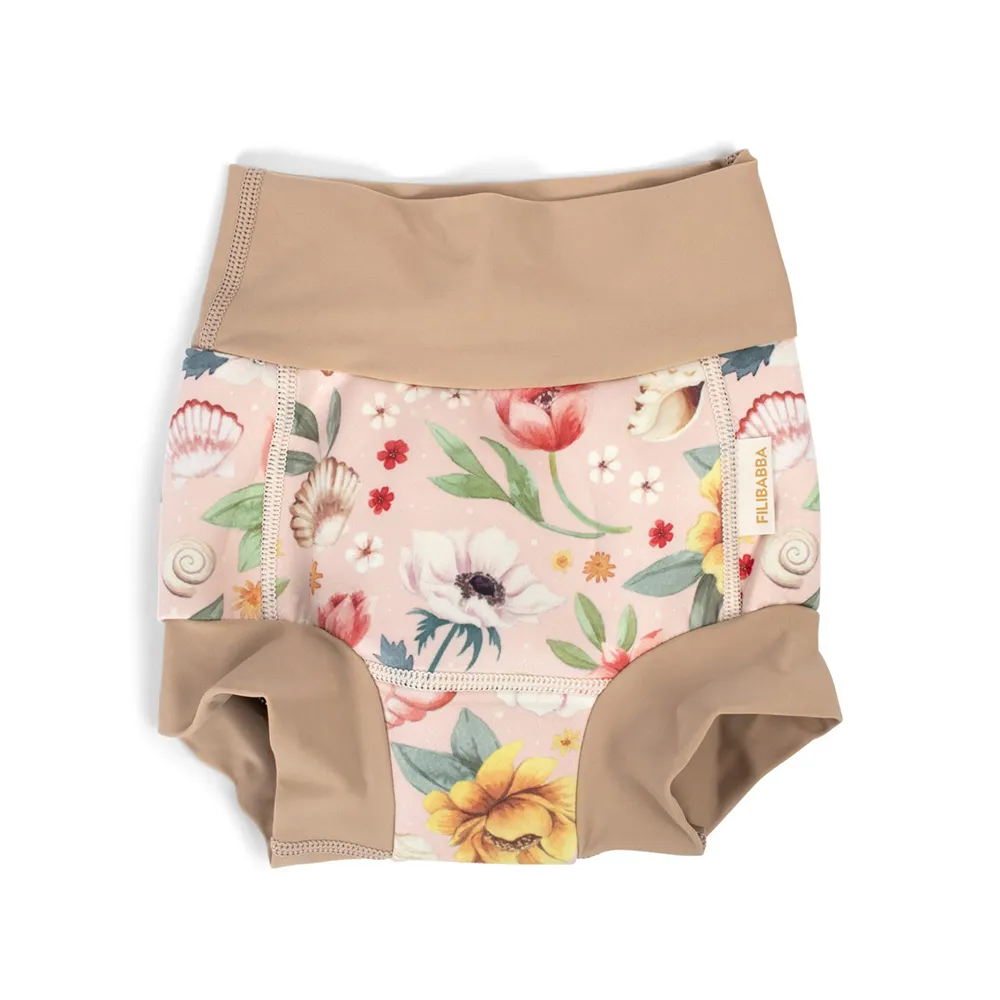 Filibabba Lucca Blebadebukser 1-2 år Ocean Blossom