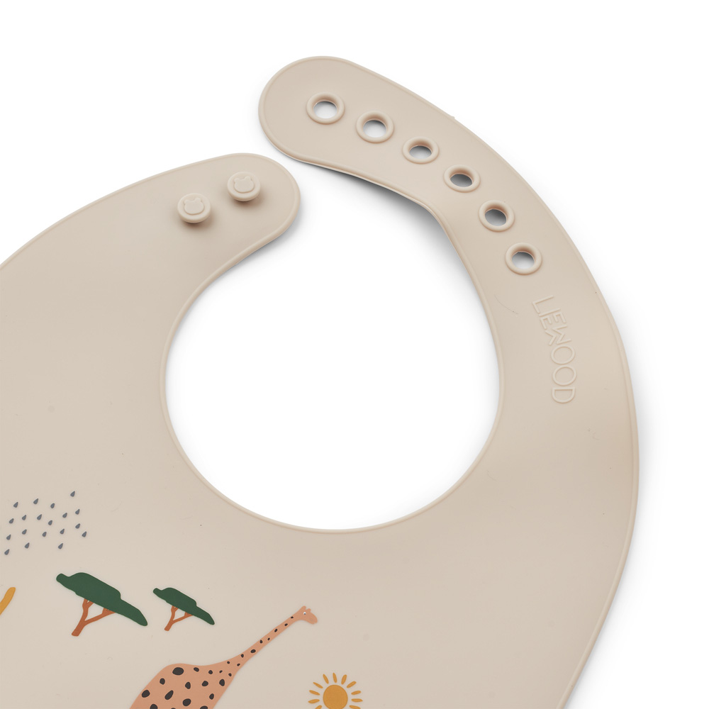 Liewood Tilda Silikone Bib 2-Pack Safari Sandy Mix 1111