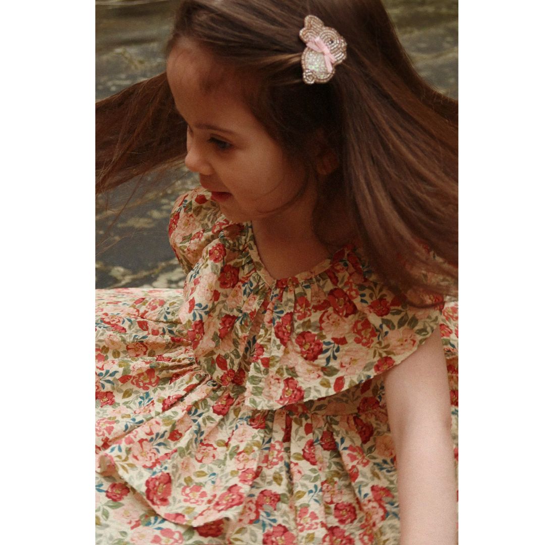 Konges Sløjd 2 Pack Beaded Bunny Hair Clips Bunny-One Size