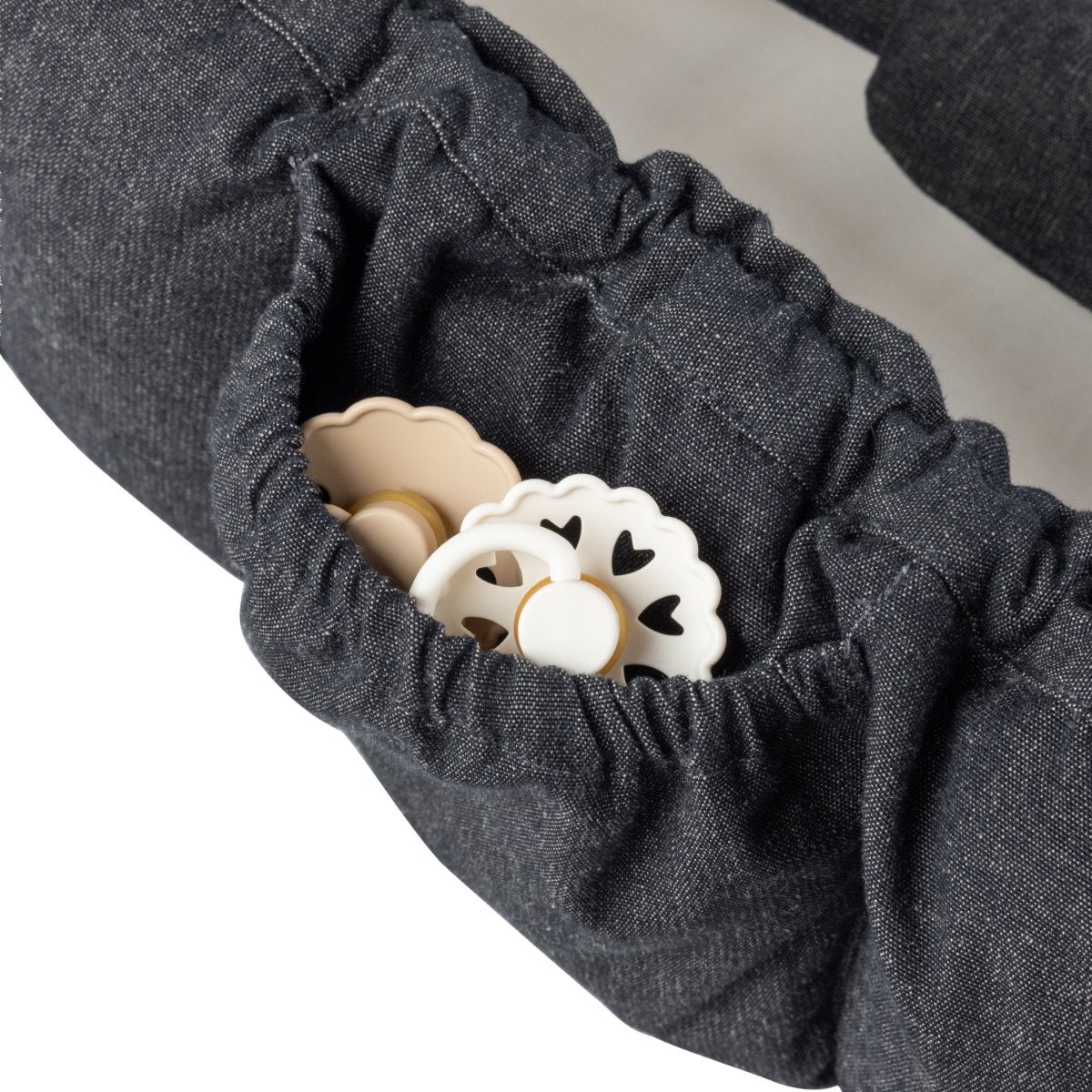 Sebra Babynest 3-i-1 med kaleche dark grey melange