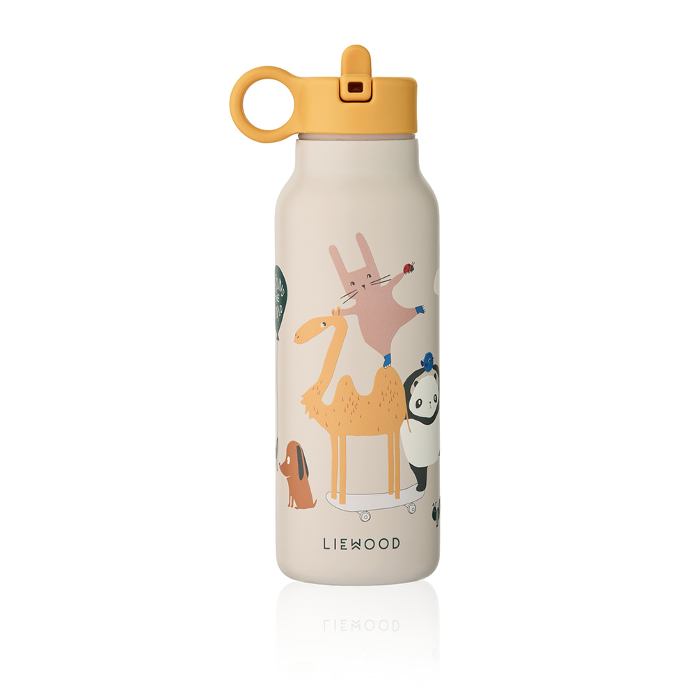 Liewood Falk vandflaske 350 ml Around the world/Sandy 2619