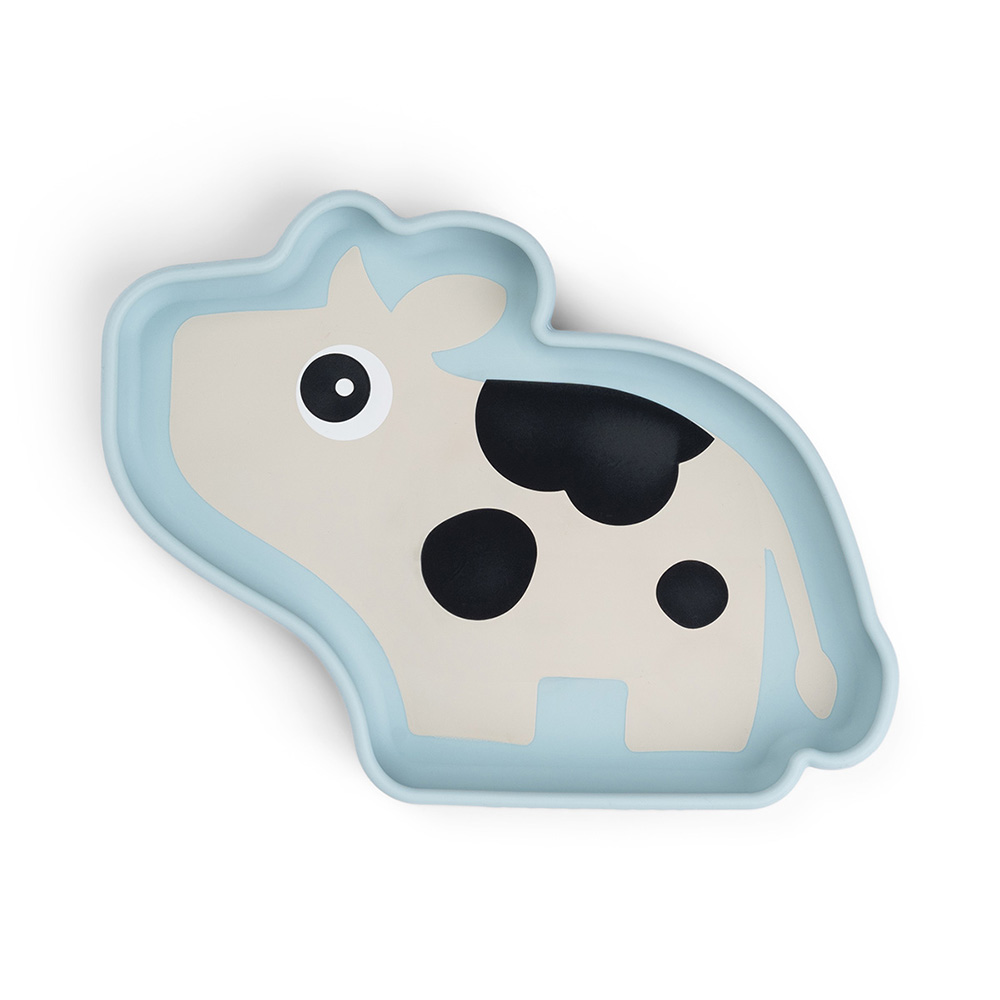 Done by Deer silikone snack tallerken Dotti Blue