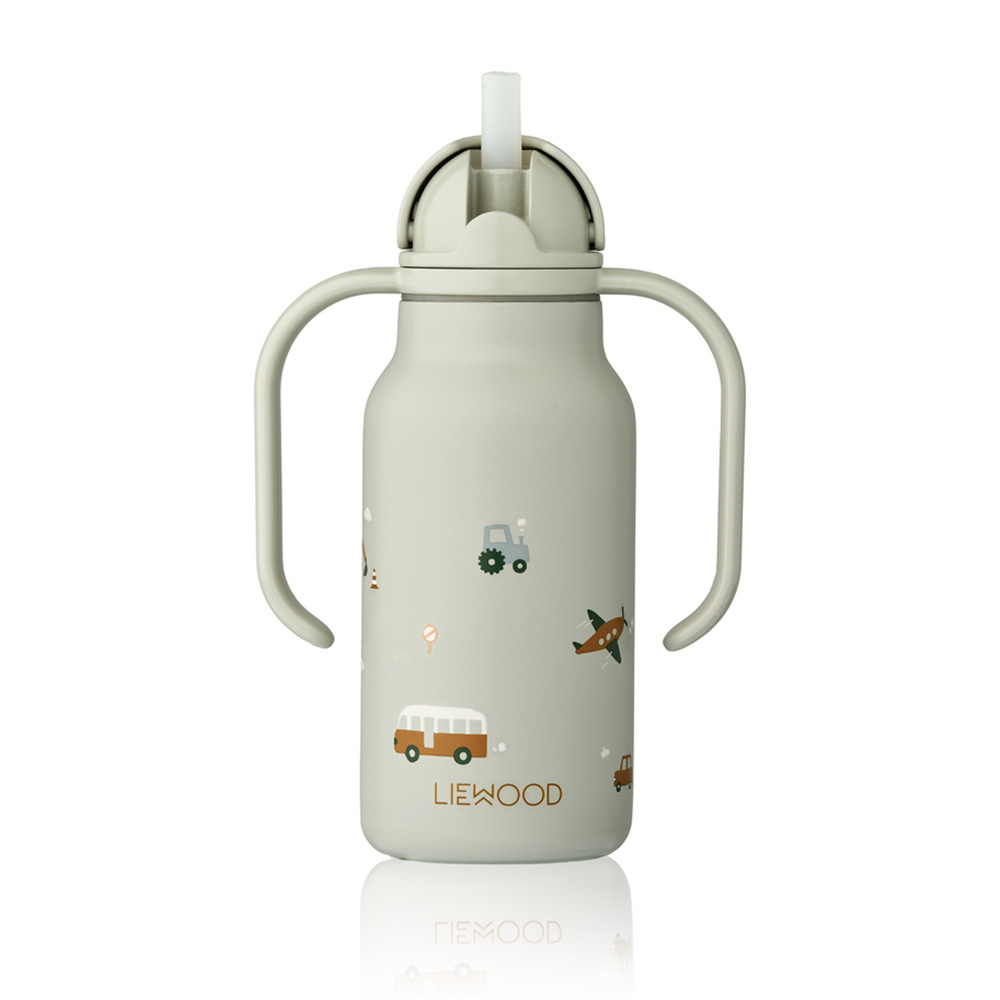 Liewood Kimmie flaske 250 ml Vehicles / Dove blue 1036