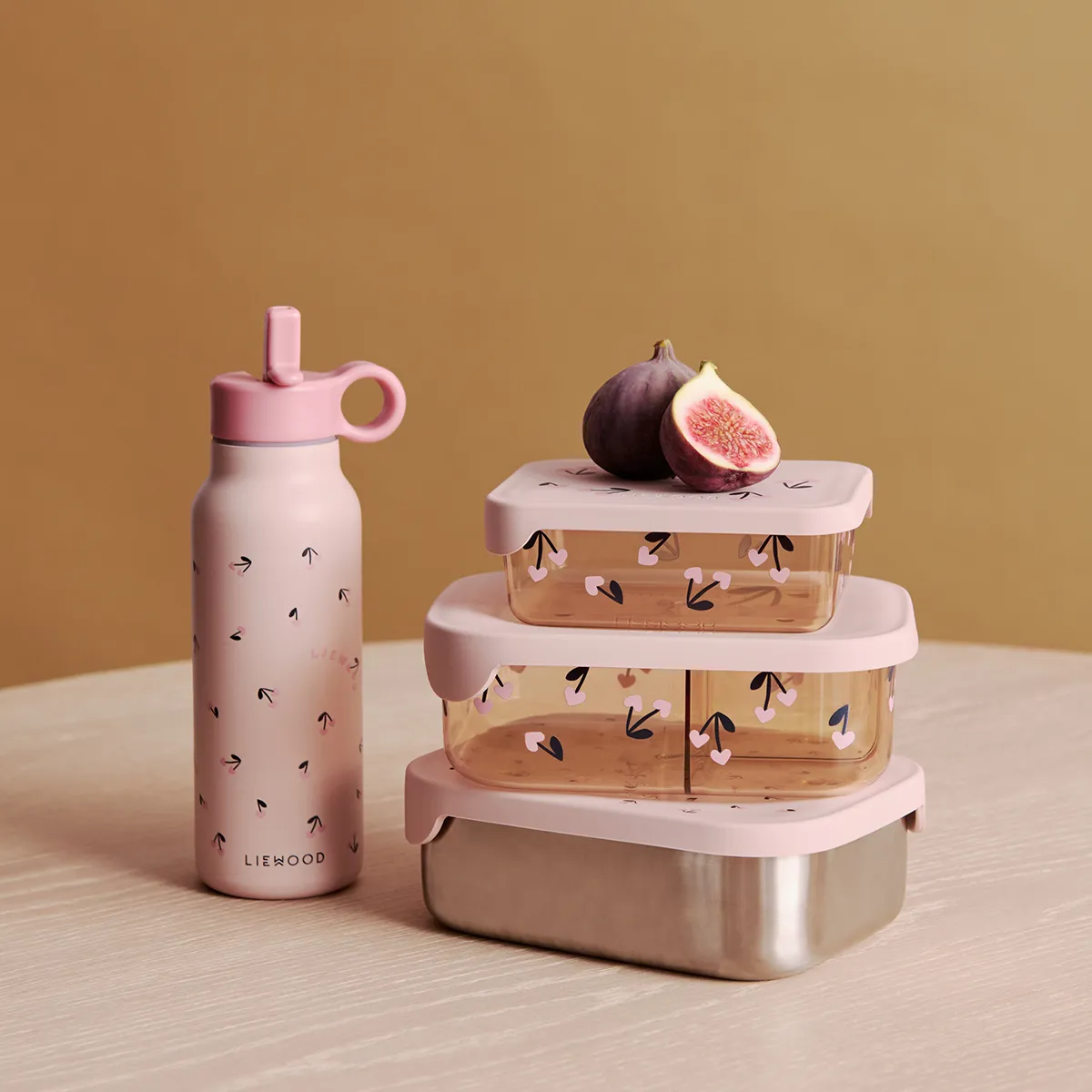 Liewood Falk vandflaske 350 ml Mini Cherry heart / Rosey