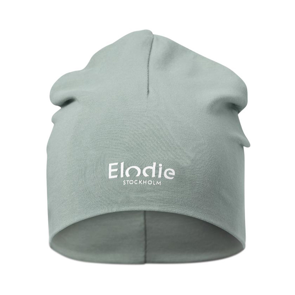 Elodie bomuldshætte Logo Pebble Green 1-2y