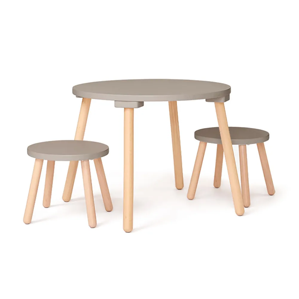Kids Concept Bord og taburetter lysebrune