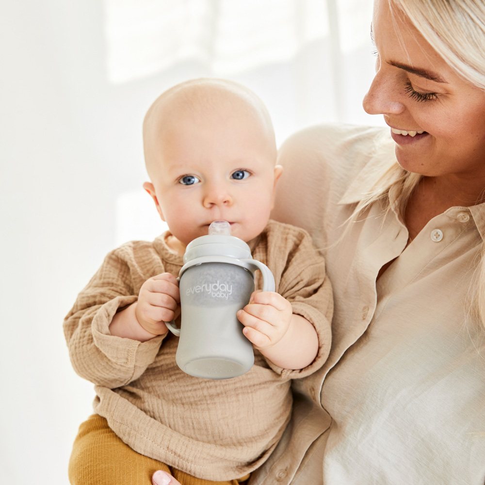 Everyday baby krus med tud Healthy + 150 ml - Quiet Gray