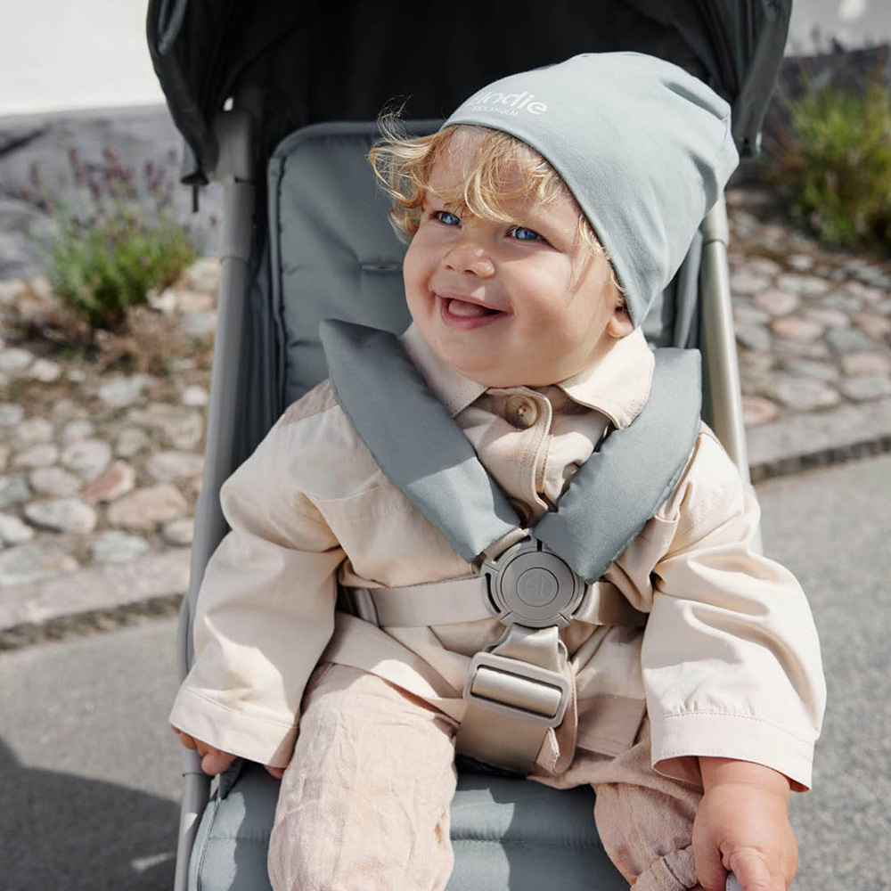 Elodie bomuldshætte Logo Pebble Green 6-12 m