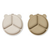 Liewood Stacy skiller sugeplade 2-pak Sandy / Oat  3077
