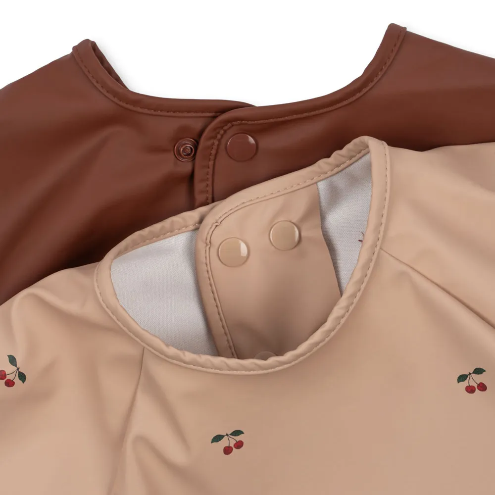 Konges Sløjd Hagesmække med ærmer 2-pak Cherry