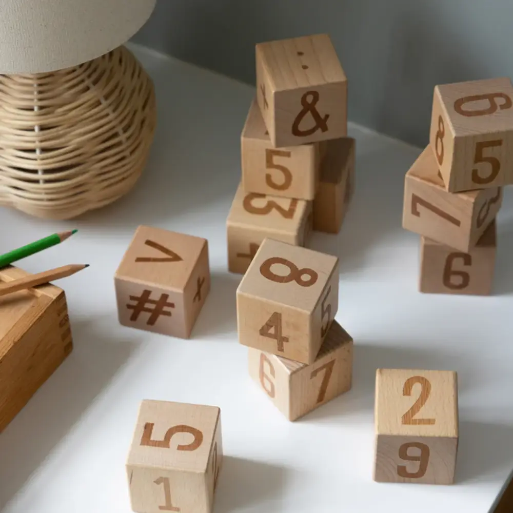 Sebra talklodser i træ, 12 stk.