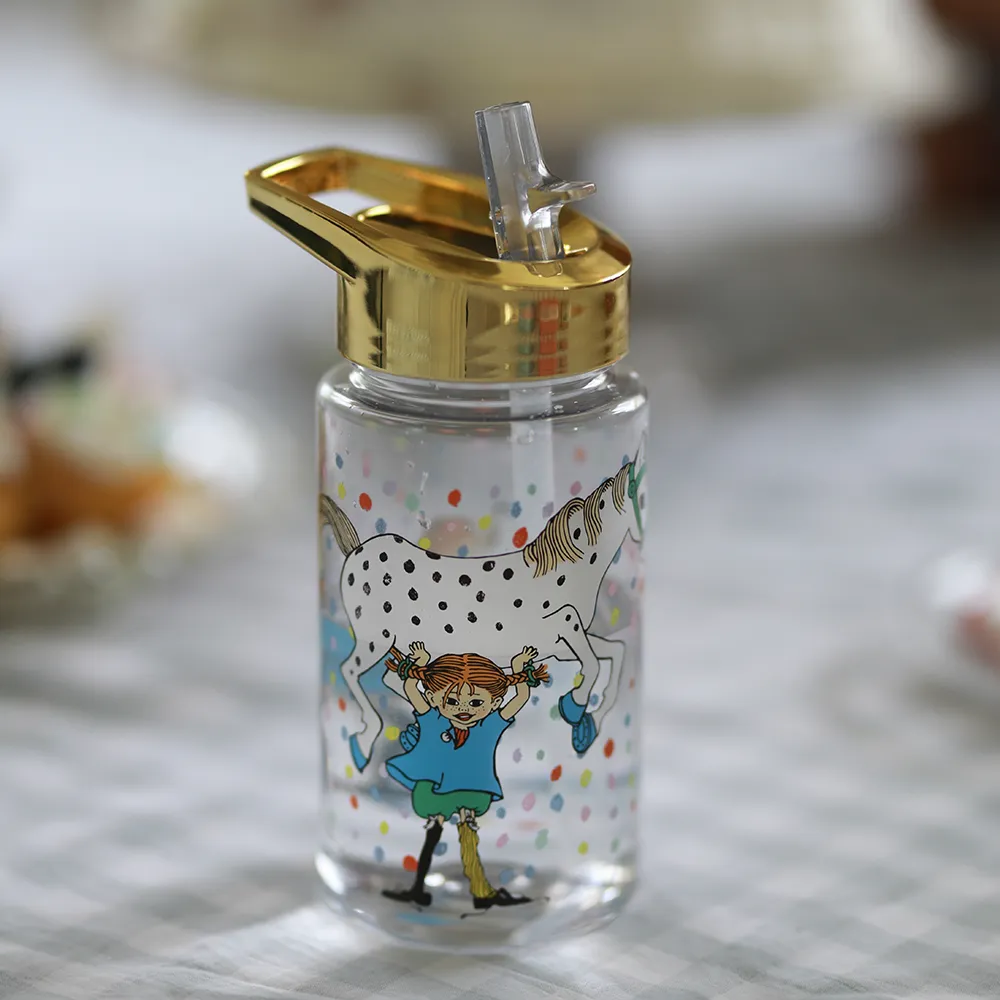 Rätt Start Pippi Födelsedag vandflaske i plast guld