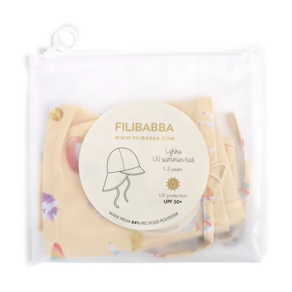 Filibabba lykke - UV-badehætte 1-3 år - enhjørning shores