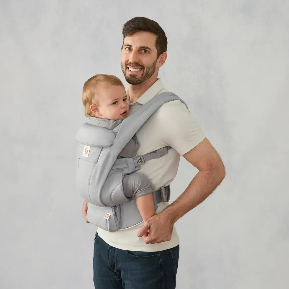 Ergobaby Omni Deluxe Cotton Bæresele - Pearl Grey