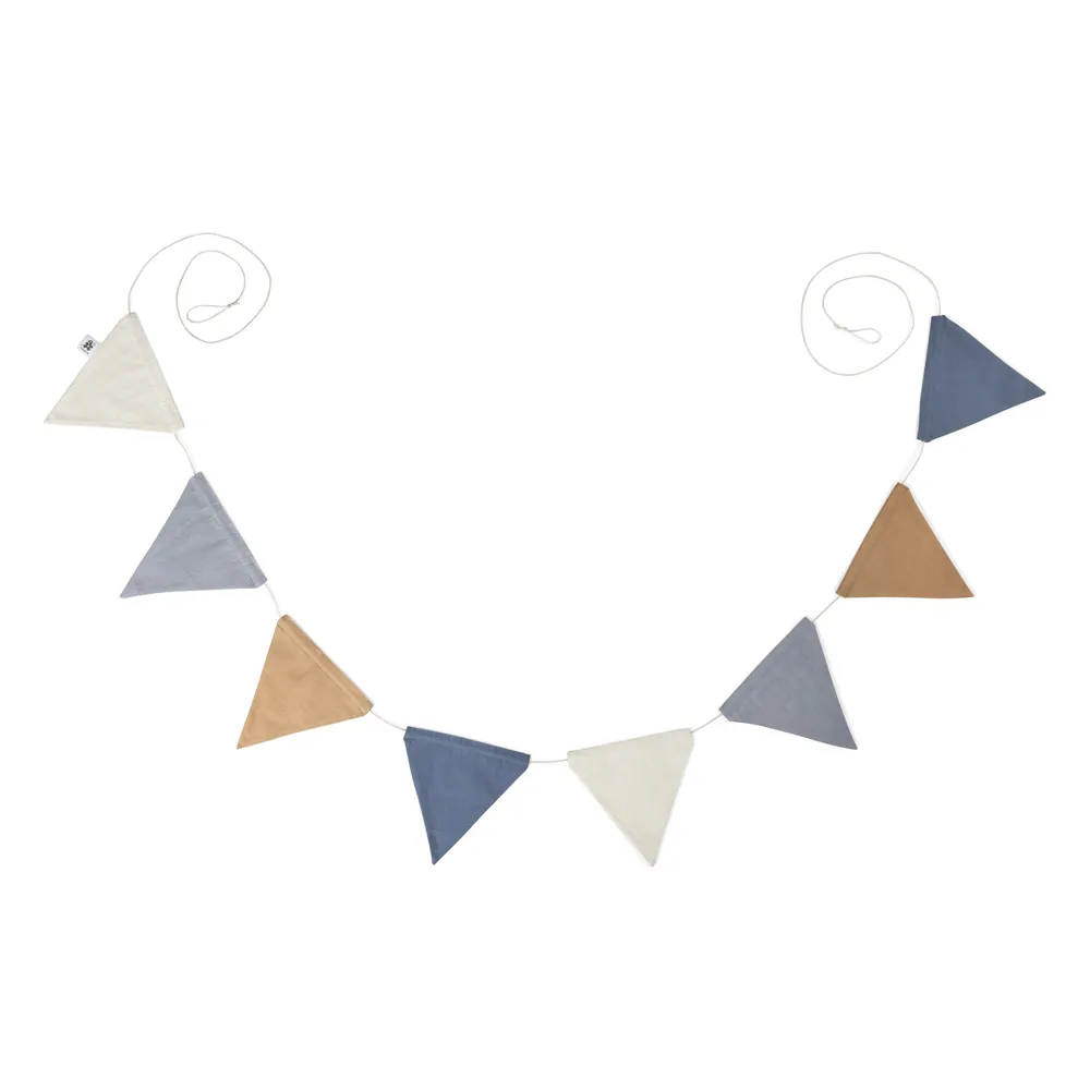 Sebra dobbeltsidet guirlande Forest Lake Blue