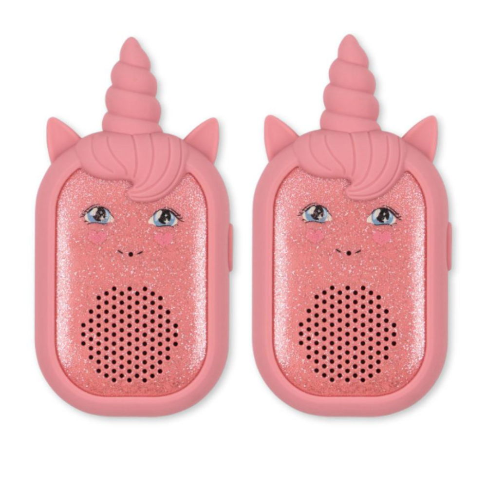 Konges Sløjd Glitter Unicorn Walkie Talkie Sparkling Pink-One Size