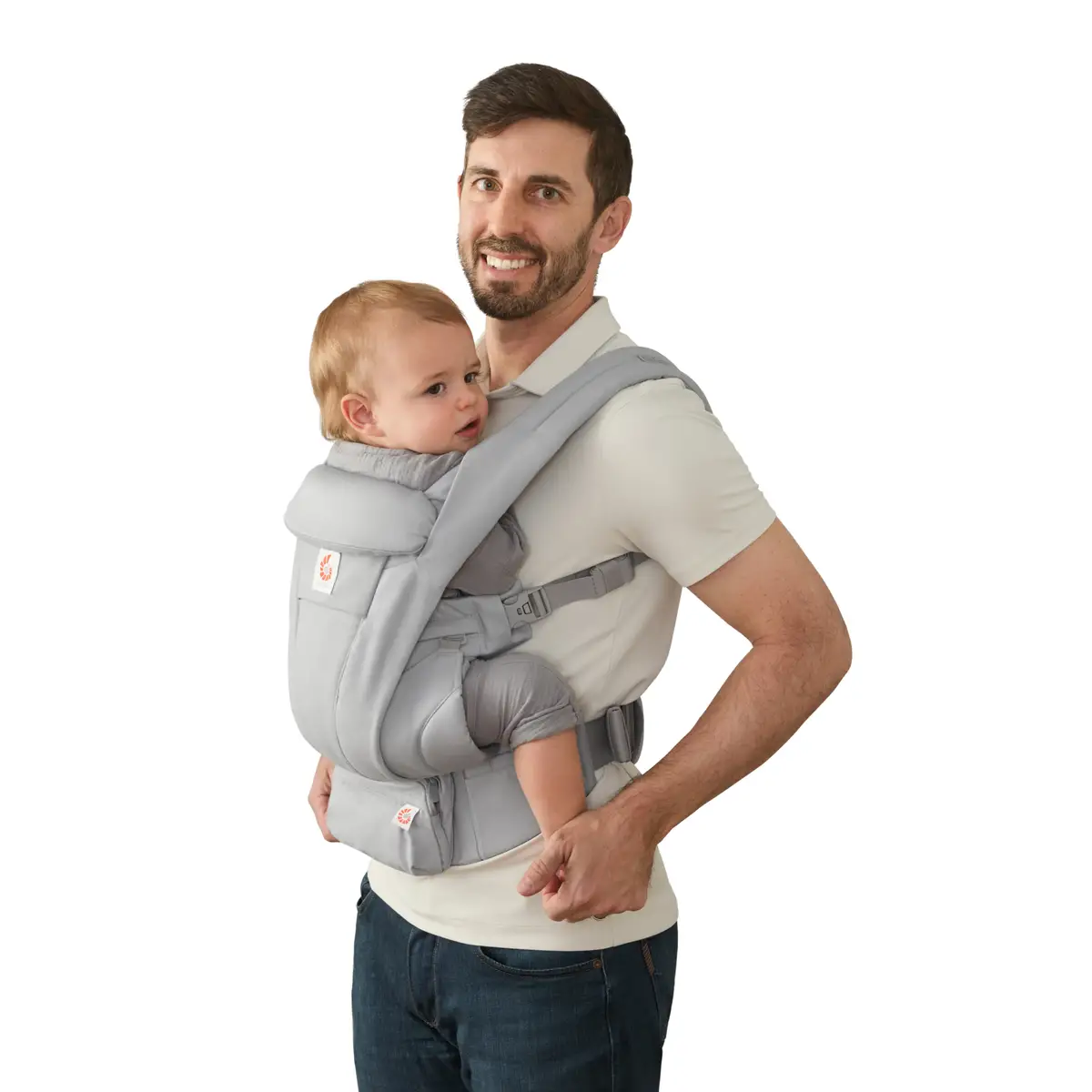 Ergobaby Omni Deluxe Cotton Bæresele - Pearl Grey