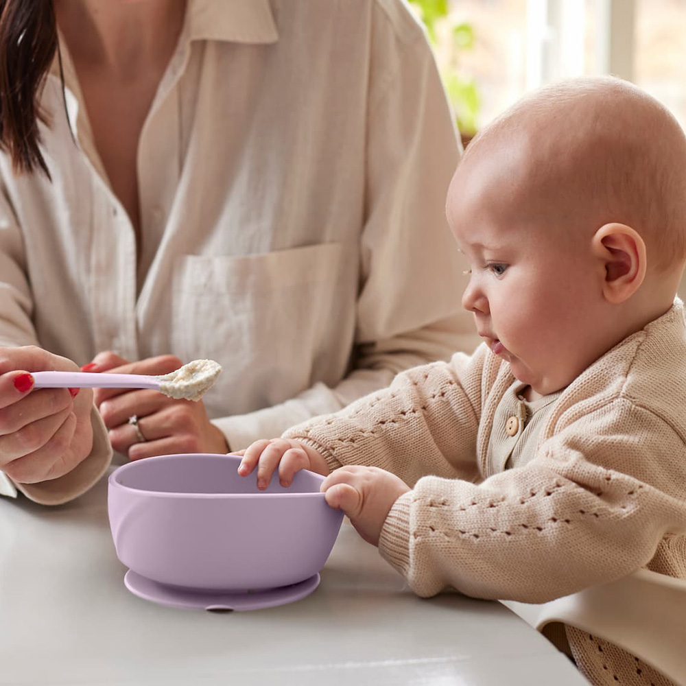 Everyday Baby silikoneskål med sugekop Light Lavender