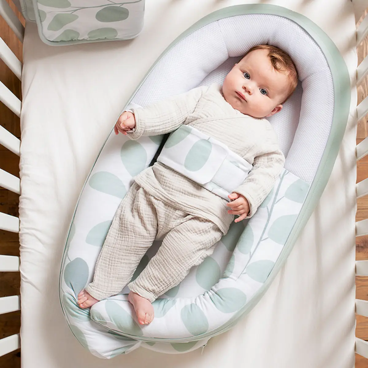 Doomoo Baby Nest – Blad grøn