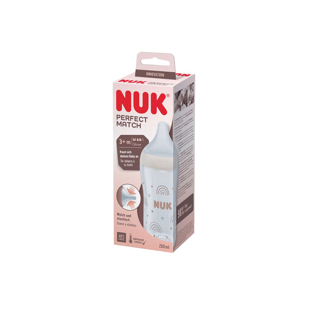  NUK Perfect Match Sutteflaske 260 ml - Regnbue