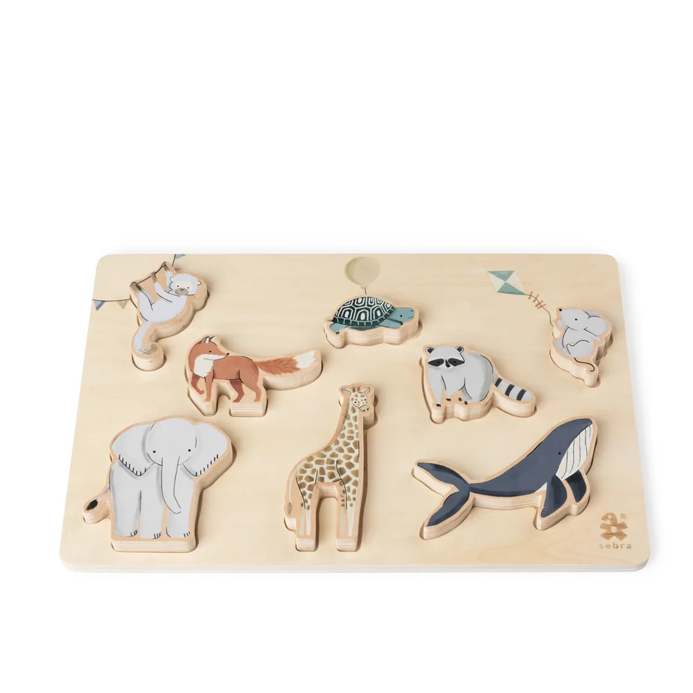 Sebra knoppuslespil i træ, World of Sebra