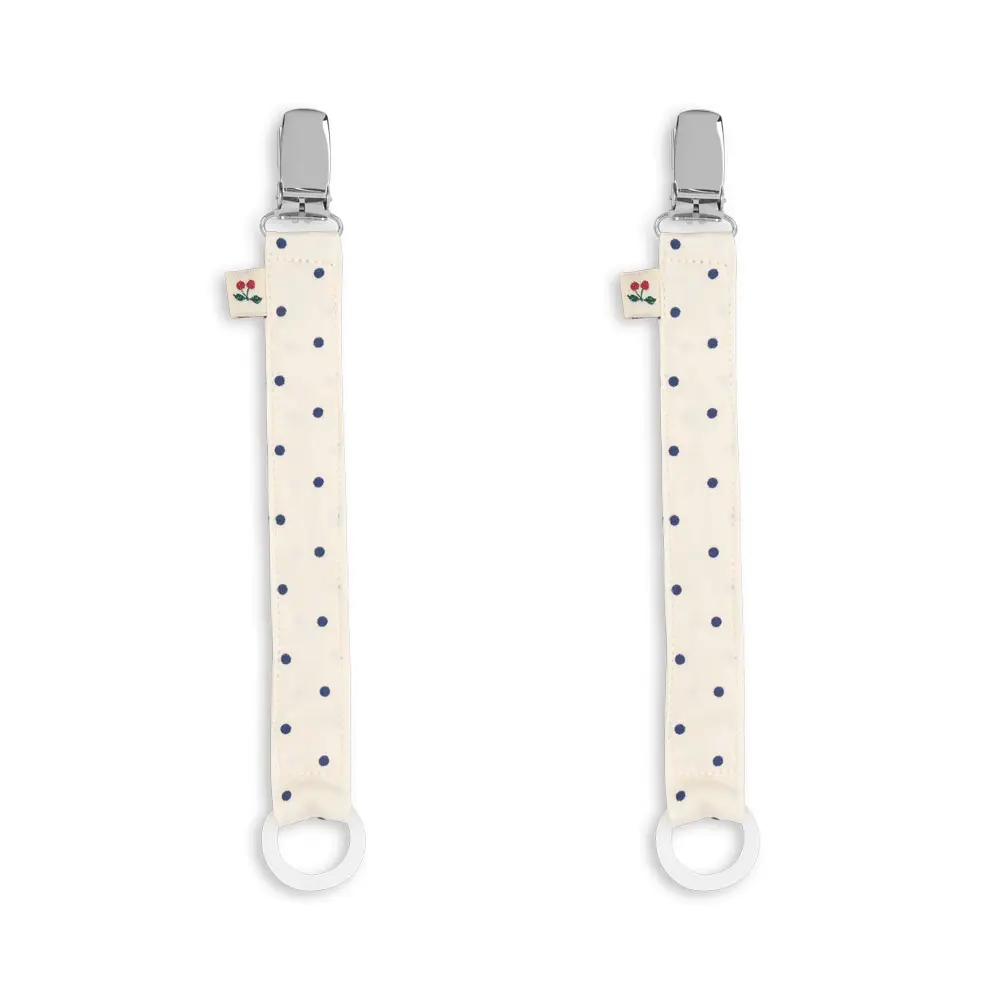 Konges Sløjd 2 Pack Pacifier Strap Estate Dot