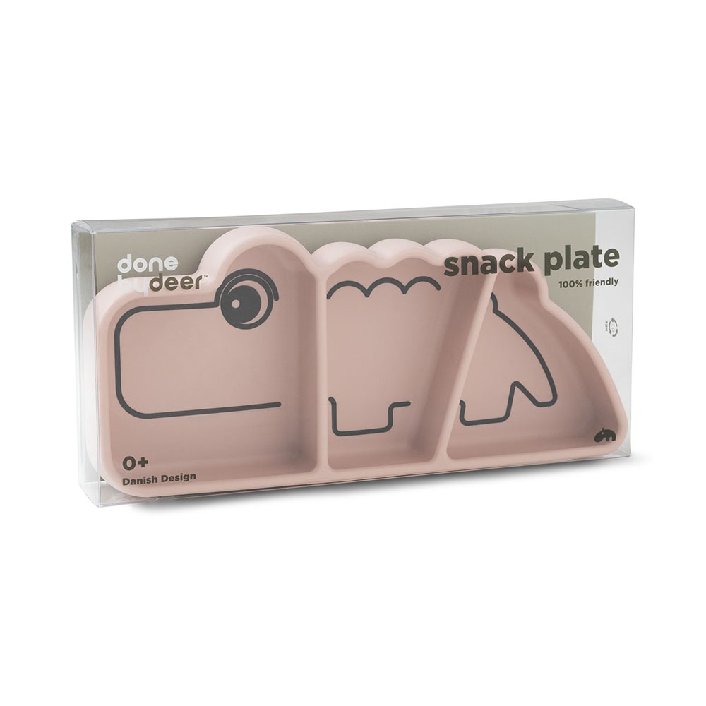 Done by Deers silikone snack tallerken Croco Powder