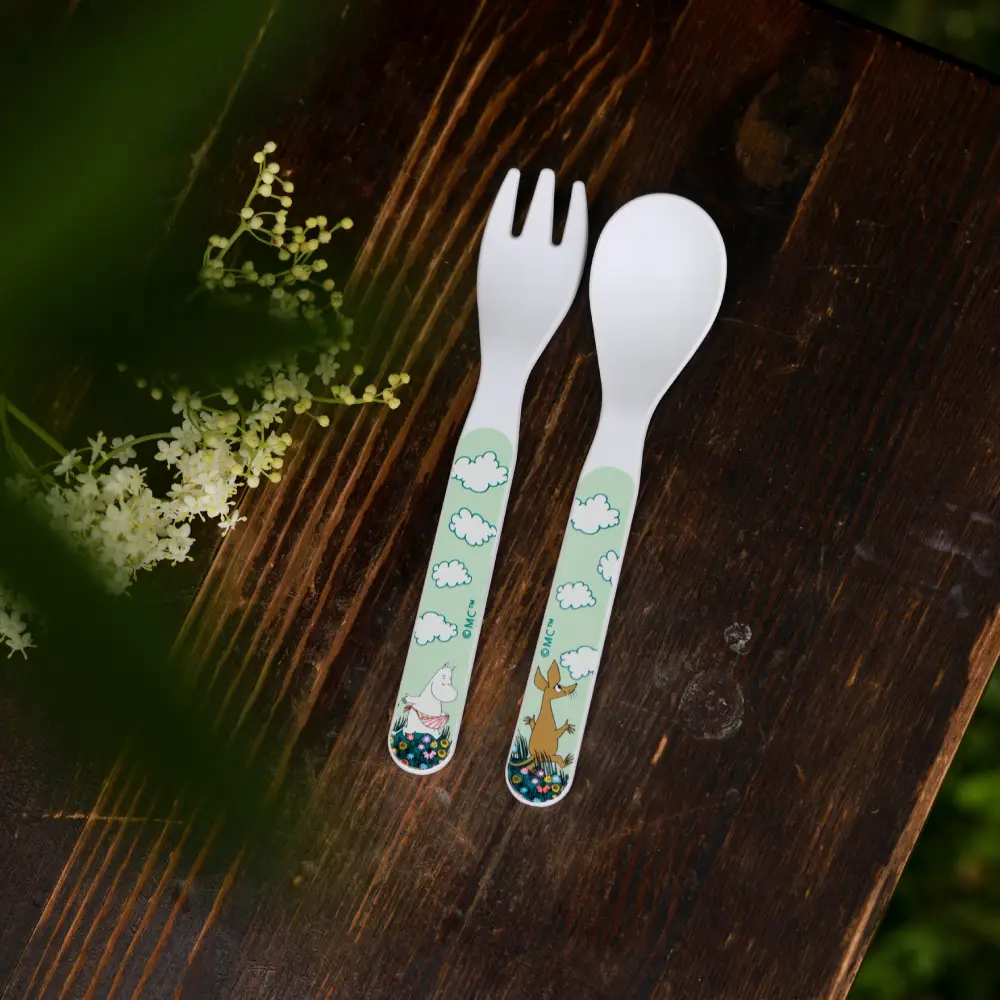 Rätt start Mumin Eng Ske & Gaffel Grøn